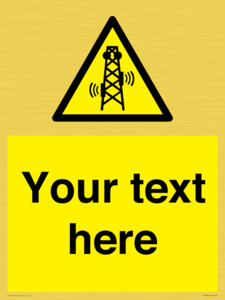 Custom warning RF radiation transmitter