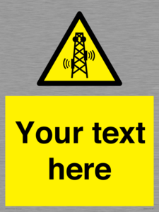 Custom warning RF radiation transmitter