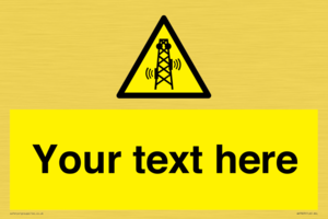 Custom warning RF radiation transmitter