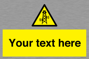 Custom warning RF radiation transmitter