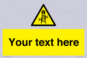 Custom warning RF radiation transmitter