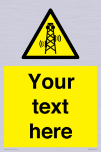 Custom warning RF radiation transmitter