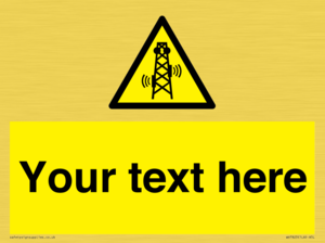 Custom warning RF radiation transmitter