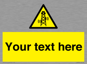 Custom warning RF radiation transmitter