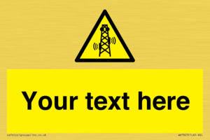 Custom warning RF radiation transmitter
