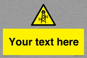 Custom warning RF radiation transmitter