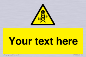 Custom warning RF radiation transmitter