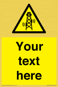 Custom warning RF radiation transmitter