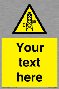 Custom warning RF radiation transmitter
