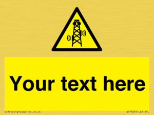 Custom warning RF radiation transmitter