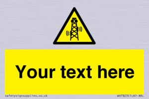 Custom warning RF radiation transmitter