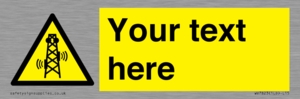 Custom warning RF radiation transmitter