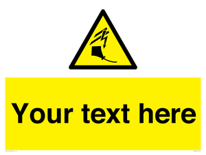 Custom warning kite flying near powerlines