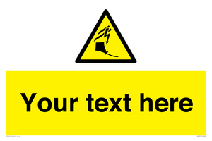 Custom warning kite flying near powerlines