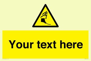 Custom warning kite flying near powerlines