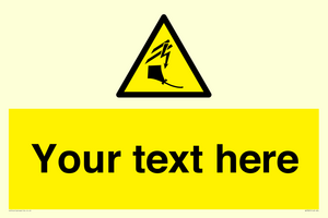 Custom warning kite flying near powerlines