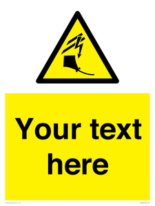 Custom warning kite flying near powerlines