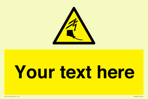Custom warning kite flying near powerlines