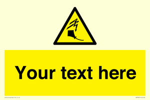 Custom warning kite flying near powerlines