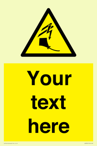 Custom warning kite flying near powerlines