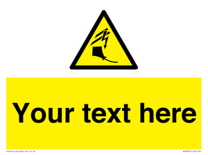 Custom warning kite flying near powerlines