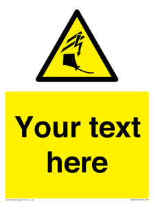 Custom warning kite flying near powerlines