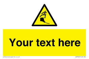 Custom warning kite flying near powerlines