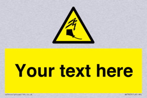 Custom warning kite flying near powerlines