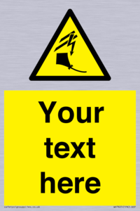 Custom warning kite flying near powerlines