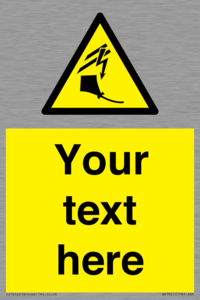 Custom warning kite flying near powerlines