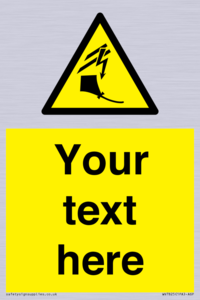 Custom warning kite flying near powerlines