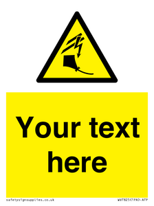 Custom warning kite flying near powerlines