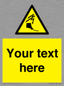 Custom warning kite flying near powerlines