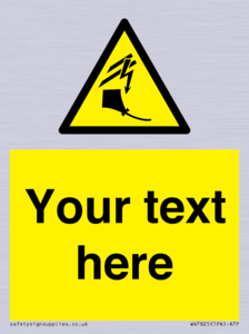 Custom warning kite flying near powerlines