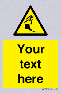 Custom warning kite flying near powerlines