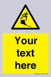 Custom warning kite flying near powerlines