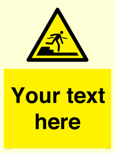 Custom warning Submerged step or steps