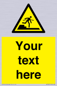 Custom warning Submerged step or steps