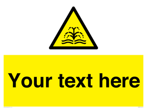 Custom warning fountain water plume