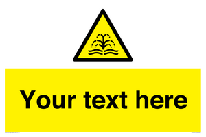 Custom warning fountain water plume