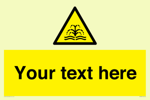 Custom warning fountain water plume