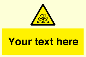 Custom warning fountain water plume