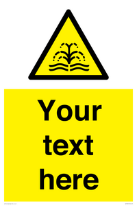 Custom warning fountain water plume