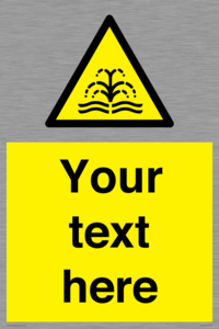 Custom warning fountain water plume