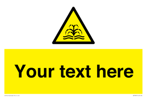 Custom warning fountain water plume