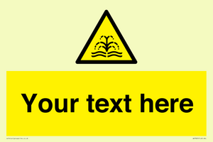 Custom warning fountain water plume