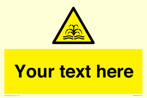 Custom warning fountain water plume