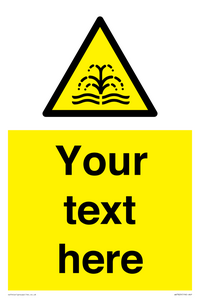 Custom warning fountain water plume