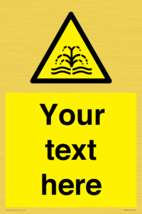 Custom warning fountain water plume