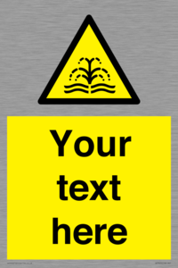 Custom warning fountain water plume